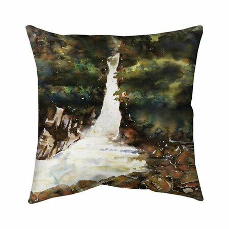 FONDO 26 x 26 in. Watercolor Waterfalls-Double Sided Print Indoor Pillow FO2778703